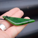 Natural Greenstone Pendant Necklace (AJJC2357)