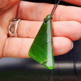 Natural Greenstone Pendant Necklace (AJJC2470)
