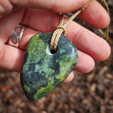 Natural Jade Freeform Pendant Necklace (N1172)