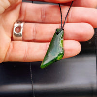 Natural Greenstone Pendant Necklace (AJJC2345)