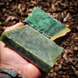 818g Raw Nephrite Jade Carving Slices (R14B785)