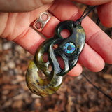 Natural Jade Manaia Pendant Necklace (N1123)