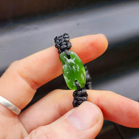 Natural Greenstone One Off Macrame Bracelet (1A3-764)