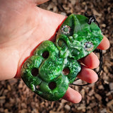 Natural Jade Hei Tiki Pendant Necklace (N1211)