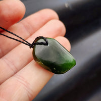 Natural Greenstone Pendant Necklace (AJJC2429)