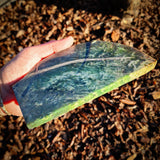 653g Raw Nephrite Jade Carving Slice (R14B718)