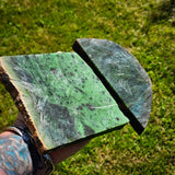 1058g Raw Nephrite Jade Carving Slices Jade Slabs (R14B810)