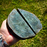 983g Raw Nephrite Jade Carving Slices Jade Slabs (R14B808)