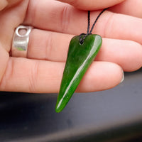 Natural Greenstone Pendant Necklace (AJJC2353)