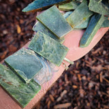 501g Raw NZ Greenstone Pounamu Carving Slices / Offcuts (R14B648)