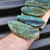 1kg Raw New Zealand Greenstone / Pounamu Carving Slices (R14B429)