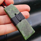 NZ Greenstone Pounamu Toki Pendant Necklace (N375)