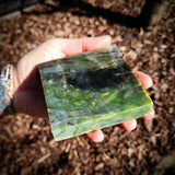 553g Raw Nephrite Jade Carving Slice (R14B745)