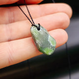 Natural Greenstone Pendant Necklace (AJJC2420)