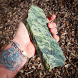 825g Raw Nephrite Jade Carving Slice (R14B711)