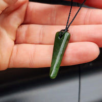 Natural Greenstone Pendant Necklace (AJJC2392)