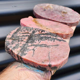 1kg Raw Rhodonite Carving Slices (R14B524)