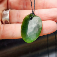 Natural Greenstone Pendant Necklace (AJJC2434)