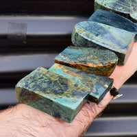 1kg Raw New Zealand Greenstone / Pounamu Carving Slices (R14B355)