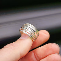 (R) Handmade Solid Sterling Silver Multilayer Ring