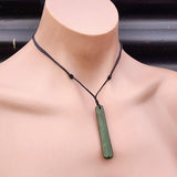 Natural Greenstone Toki Pendant Necklace (P5B2)