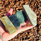 579g Raw NZ Greenstone Pounamu Carving Slices (R14B643)