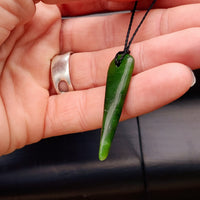 Natural Greenstone Pendant Necklace (AJJC2368)