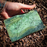 876g Raw Nephrite Jade Carving Slice (R14B773)