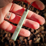 NZ Greenstone Pounamu Toki Pendant Necklace (N1015)