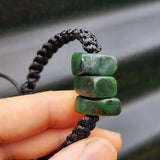 Natural Greenstone One Off Macrame Bracelet (1A3-784)
