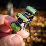 NZ Greenstone Pounamu One Off Macrame Bracelet (1A3-842)