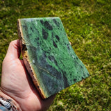 758g Raw Nephrite Jade Carving Slice Jade Slab (R14B805)