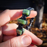 NZ Greenstone Pounamu One Off Macrame Bracelet (1A3-844)