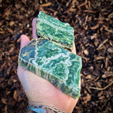 590g Raw Nephrite Jade Carving Slices (R14B690)