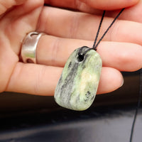 New Zealand Greenstone Pounamu Pendant Necklace (AJJC2292)
