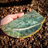 598g Raw Nephrite Jade Carving Slice (R14B730)