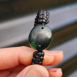 Natural Greenstone One Off Macrame Bracelet (1A3-770)