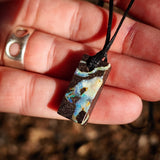 Australian Boulder Opal Freeform Pendant Necklace (N1050)