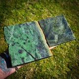 911g Raw Nephrite Jade Carving Slices Jade Slabs (R14B801)