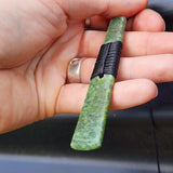 NZ Greenstone Pounamu Toki Pendant Necklace (N446)