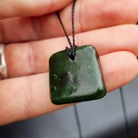 Natural Greenstone Pendant Necklace (AJJC2433)
