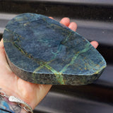 903g Raw New Zealand Greenstone / Pounamu Carving Slice (R14B483)