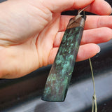 NZ Greenstone Pounamu Toki Pendant Necklace (N405)