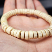 8mm Natural Light Wood Elastic Bracelet