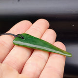 Natural Greenstone Pendant Necklace (AJJC2397)