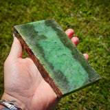 656g Raw Nephrite Jade Carving Slice Jade Slab (R14B804)