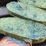 1kg Raw New Zealand Greenstone / Pounamu Carving Slices (R14B428)