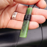 NZ Greenstone Pounamu Toki Pendant Necklace (N246)