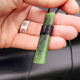 NZ Greenstone Pounamu Toki Pendant Necklace (N246)