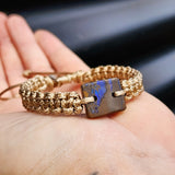 Australian Opal One Off Macrame Bracelet (1A3-808)